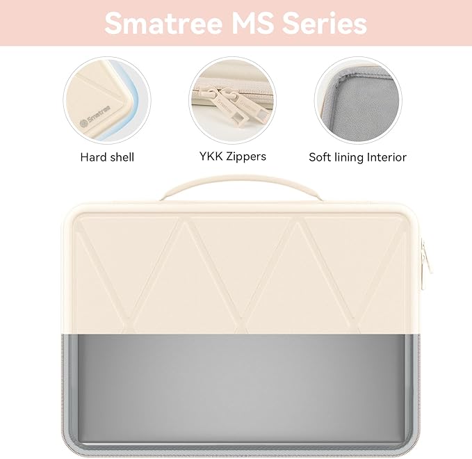 Smatree MS89 Hard EVA Protective Sleeve with Stand Compatible for 15.6 inch Acer Predator Triton 300/ConceptD 7/ConceptD 7 Pro, 16 inch Predator Triton Neo 16/Chromebook 516 GE-CBG516-1H-53TY, White