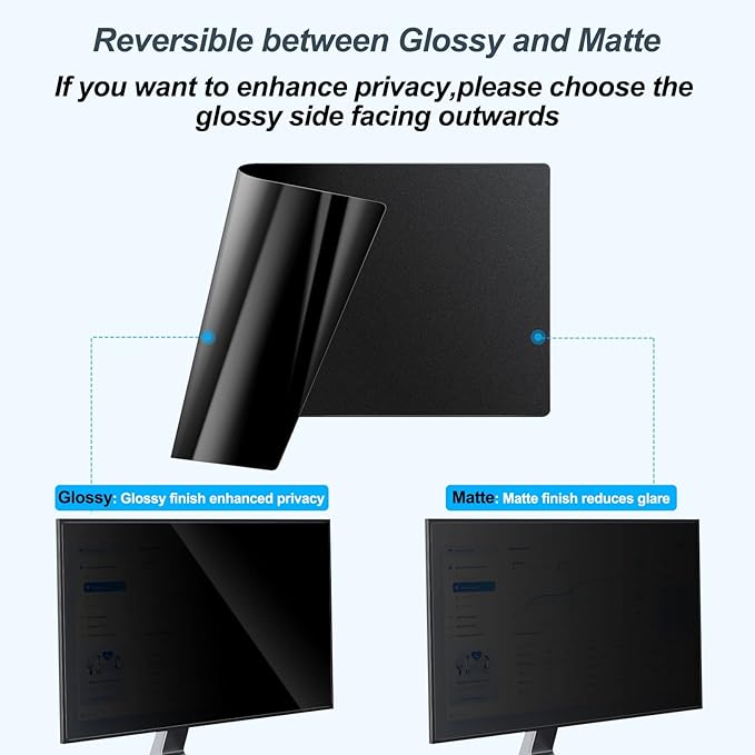 JEAPKA [2-Pack] 23.6 Inch Privacy Screen for Monitor Computer Screen Privacy Filter for 16:9 Widescreen Monitor Desktop PC Monitor Privacy Film Monitor Privacy Shield and Anti-Glare Protector