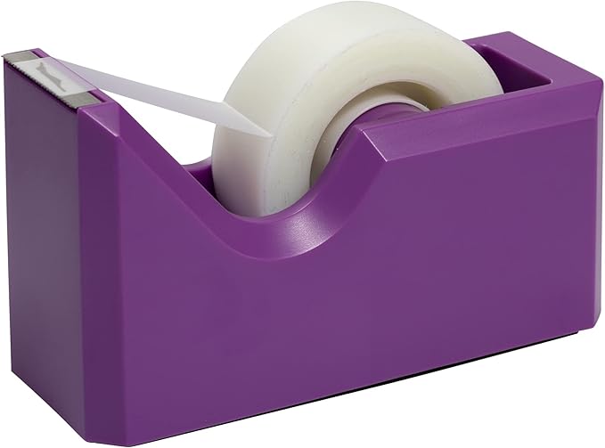 JAM PAPER Colorful Desk Tape Dispensers - Purple - Sold Individually
