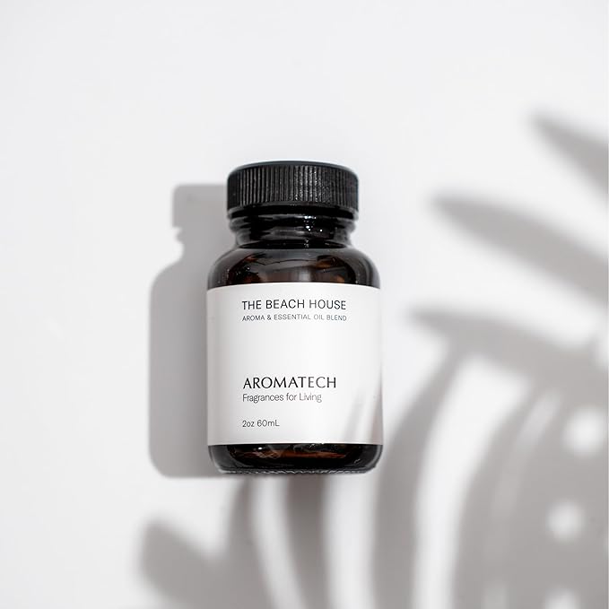 AromaTech The Beach House Aroma Essential Oil Blend: Luxury Hotel Inspired Aromatherapy with Bergamot, Coconut Milk & Sandalwood for Ultrasonic Diffusers & Nebulizers - 4 fl oz, 120 mL
