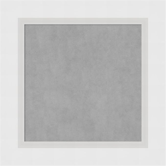 Amanti Art White Framed Magnetic Board 16x16 X-Small Vision Board for use with Magnets, 100% Metal Sheet to Display Items as Office Decor or for Home Organization in mudroom, Kitchen or Kids Room