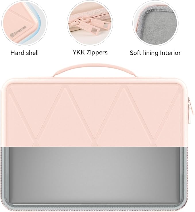 Smatree Hard EVA Protective Sleeve Compatible for 15.6 inch ASUS Vivobook 15X OLED/S15 S533/15 S513, for 15.6 inch ASUS L510 Laptop, Waterproof and Anti-Shock Laptop Case, Pink (X8274TP)