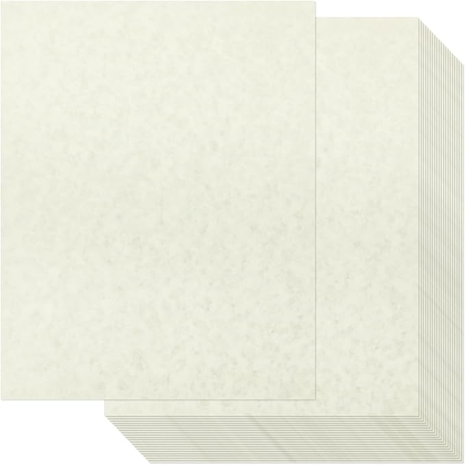 Epakh 300 Pcs Old Age Parchment Paper 8.5 x 11 Inch Standard Letter Vintage Colored Old Parchment Double Side Printing Paper (Ivory)