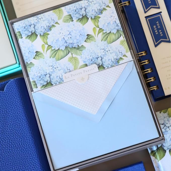 L’Orange Designer Cards by Graphique Luxe Collection, Silver Foil Embossed Stationary Boxed Set, 10 Blank Cards with 11 Envelopes, All Occasion Greetings, 5.25" x 3.8"