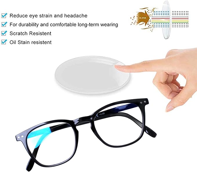 Henotin 3 Pack Blue Light Blocking Reading Glasses,Spring Hinge Computer Readers for Men Women,Anti UV Ray Filter Eyeglasses (3 Pairs, 1.50)