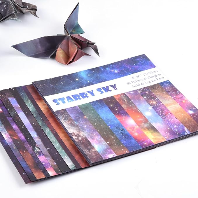 10 Different Packs Full Collection Origami Paper Kit 6 Inch Square Double Sided Color Vivid Colors Creation Easy Fold Paper Set Hand Crafts Paper Arts Creativity