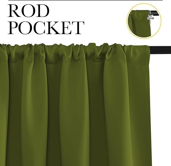 NICETOWN Window Curtains Blackout Drapes, 1 Pair, 52 by 84-Inch, Thermal