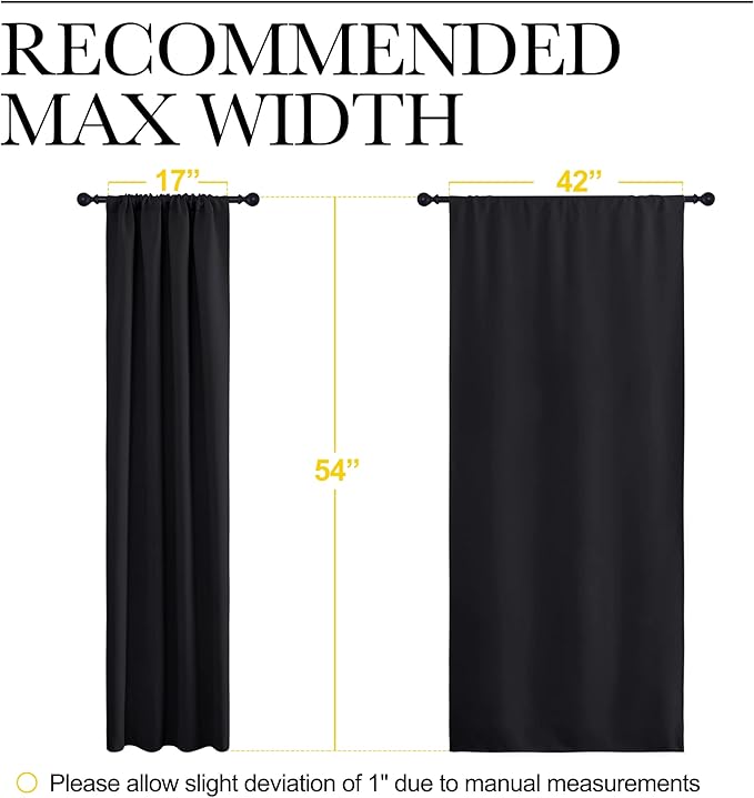NICETOWN Black Out Curtain Panels