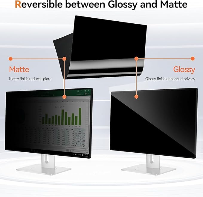 [5-Pack] 20.1 Inch Computer Privacy Screen for 16:10 Widescreen Monitor, Anti Glare Anti-UV Eye Protection Desktop PC LED Monitor Filter, Removable Anti-Scratch Screen Film 20in