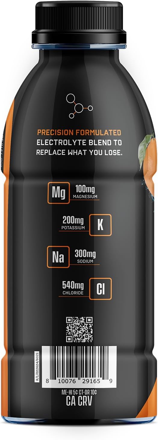 Jocko Fuel Hydrate Electrolyte Drinks - Sports Drink Hydration Amplifier, Thirst Quencher - Scientifically Formulated Electrolyte Blend Island Orange Flavor 16 Oz (12 Pack)