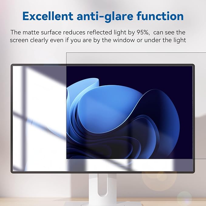 IPROKKO [2-Pack] 23 Inch Computer Privacy Screen Filter for 16:9 Widescreen Monitor, Removable 23in Anti Blue Light Glare Privacy Shield, Anti Spy Security Protector for Hp Dell Asus Acer Samsung