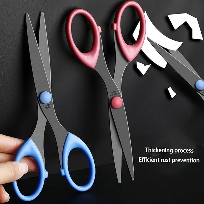 3 Pack 6.5" Multi-Purpose Scissors, Arts and Crafts Scissors,for Office, Home, School and Sewing (Pink)