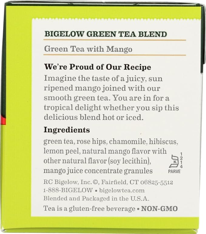 Bigelow Tea Grn Mango, 20 Bg