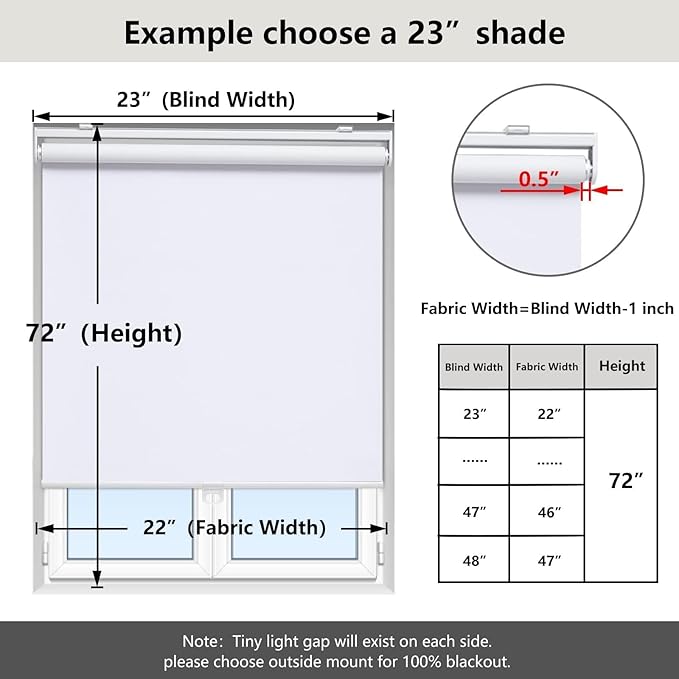 Customize Cordless Roller Shades Blackout Blinds