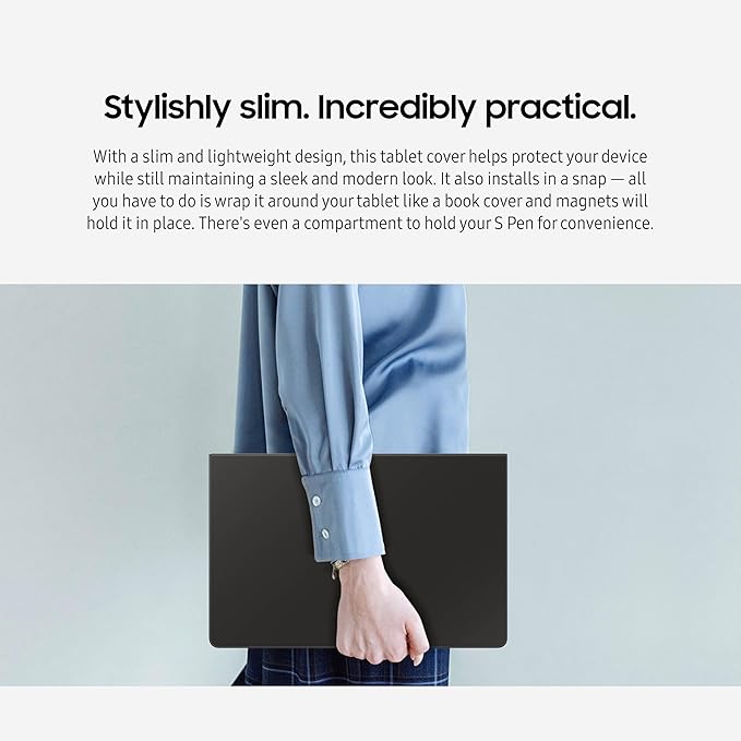SAMSUNG Galaxy Tab S10 FE 256GB WiFi Android Tablet + Book Cover Keyboard Slim, Large Display, Long Battery Life, Powerful Processor, S Pen, US Version 2025, 2 Yr Manufacturer Warranty,Silver