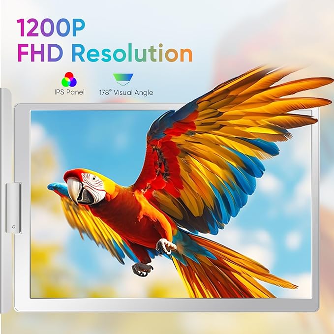 YUTOO 4 Screen Laptop Monitor Extender | for M1 M2 M3 | 1200P FHD IPS 4 Screen Monitor for Laptops 12~18 inch | Quad Screen Extender Display for MacBook/Windows/Switch/PS5 | One Cable | Driver Need