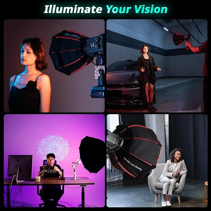 SmallRig RC 100C RGBWW LED Video Light, with App Control, 100W Mini COB Continuous Output Lighting, Handheld Spotlight 2700-10000K/CRI 96+/TLCI 98+/12 Effects, 11000Lux/1m, Lite Version White, 5340