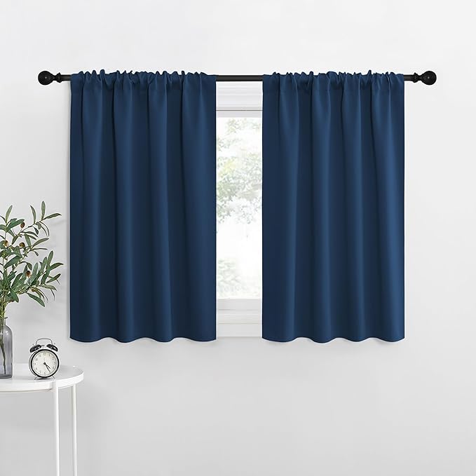 NICETOWN 2 Panels Blackout Curtains, Rod Pocket Thermal Insulated Drapes