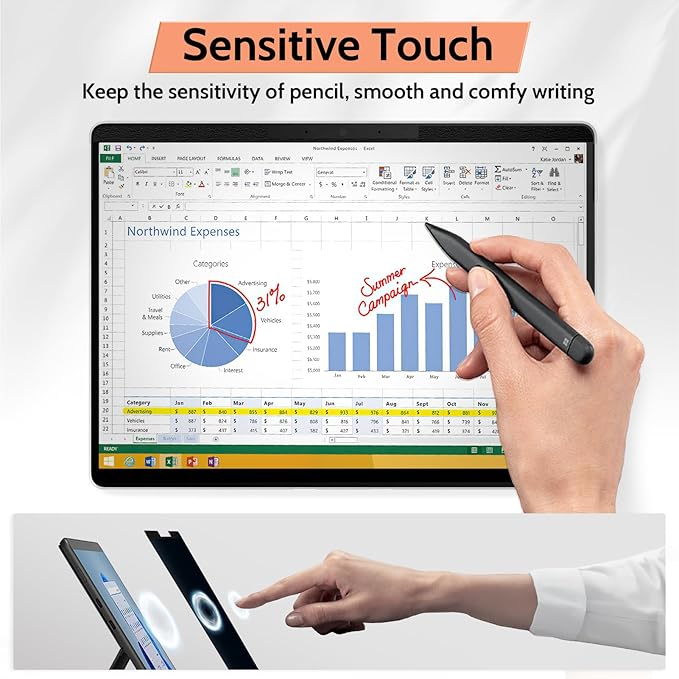 Mamol Magnetic Privacy Screen for 13.8 Inch Surface Laptop 7, Removable Anti Spy Glare Blue Light Filter, Microsoft Surface Laptop Privacy Screen Protector 13.8 in