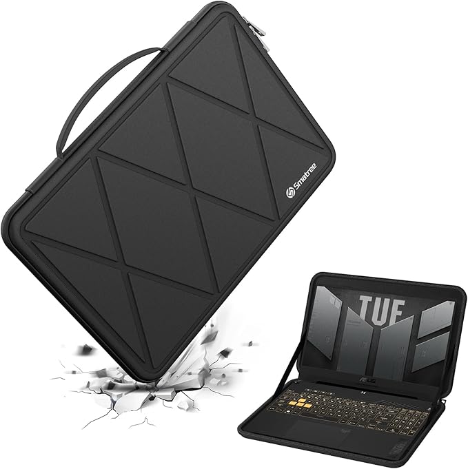 Smatree Hard EVA Protective Sleeve Bag and Case Compatible for 15.6 inch ASUS TUF Gaming A15 2024/2023 Laptop, for 15.6 inch ASUS TUF Gaming F15 2022/2021 Carry Travel Case Waterproof Sleeve (X8288)