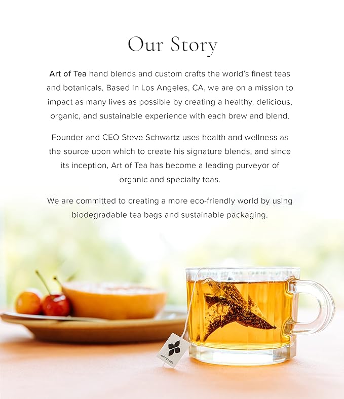 Art of Tea | Organic French Lemon Ginger 1.5oz Herbal Tea | Artisan Loose Leaf Tea Tin