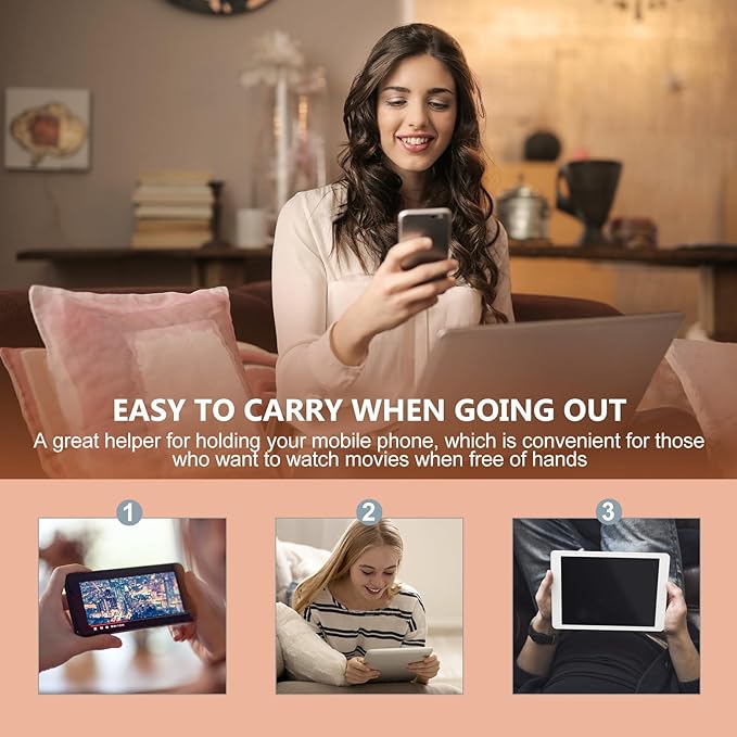 HOLIDYOYO Adjustable Aluminum Alloy Tablet Holder and Laptop Stand for Desk, Foldable Multi-Angle Tablet Stand Compatible with Ipad, Portable Desktop Holder for Home and Office Use