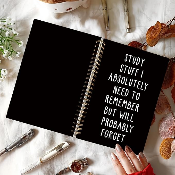 LIANGW Funny Notebooks for Work, School Stuff Journal for Women & Men, College Ruled Journaling Notebook for Writing, School Supplies for Teen Girls, 5.5x8.3 Inch
