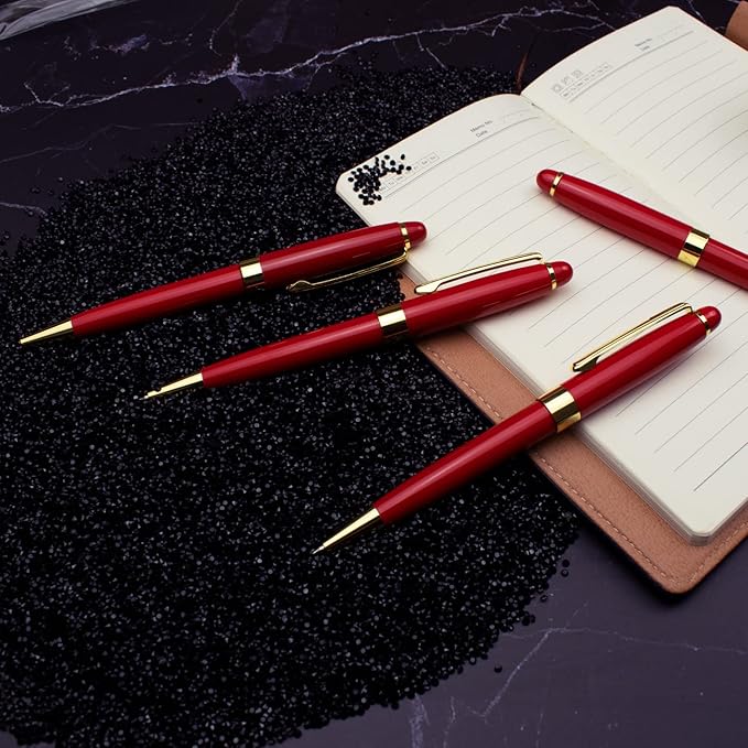 Ancolo Personalized Business Ballpoint Pens-Medium Point Nib - Quality Pens Metal Body no plastic, Engraving With Your Name/Message Corporate Executive Gift for any occations