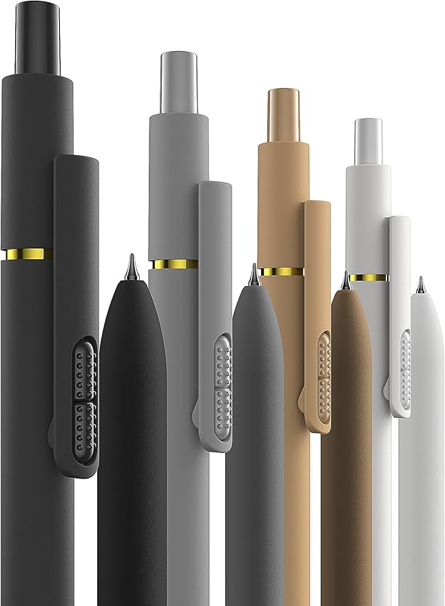 Hiacry 16 Pcs Gel Pens - 0.7mm Fine Point Smooth Writing Fidget Pens, Quick-Dry Long Lasting Black Ink, Office & School Supplies Men Women Student (Classic Color Black Ink)