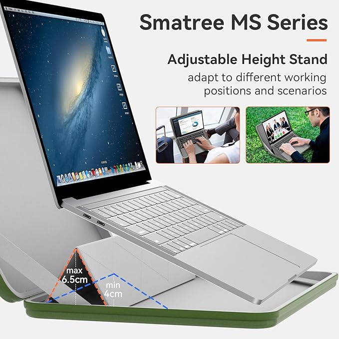 Smatree MS86T Hard EVA Protective Sleeve with Stand Compatible for 16 inch Acer Aspire Vero 16 AV16, for Swift X 16/16 AI/Go 16, for 15.6 inch Acer ConceptD 3 Ezel/ConceptD 3 Ezel Pro Sleeve, Green