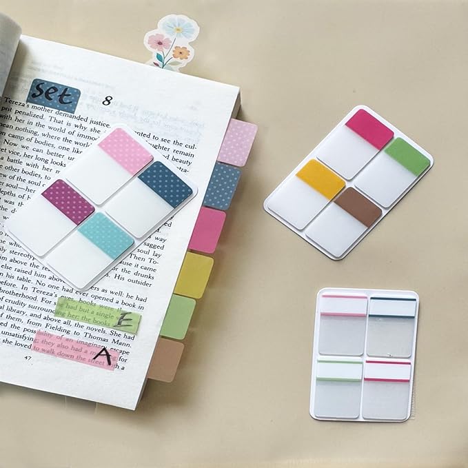 ELII 900 PCS 1 Inch Sticky Index Tabs Book Tabs,Writable and Repositionable File Tabs Flags Colored Page Markers Labels for Reading Notes, 41 Sets