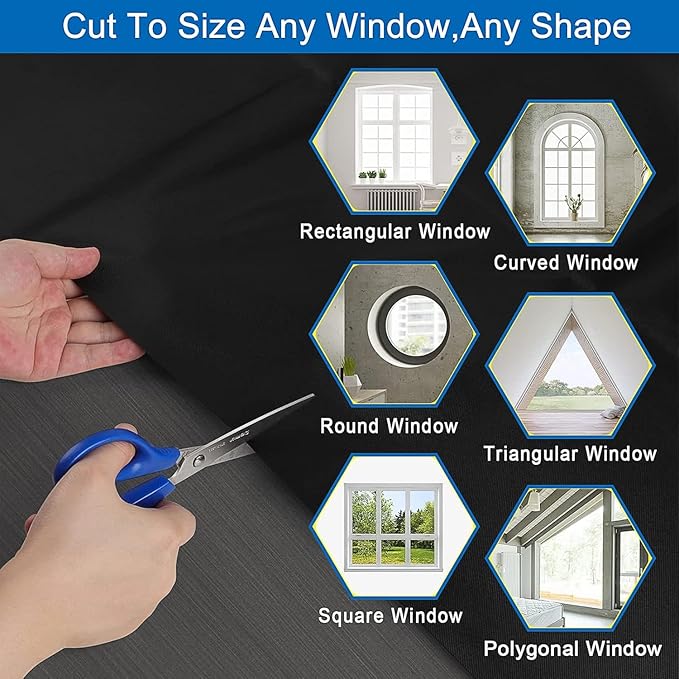 100% Blackout Curtain Window Cover