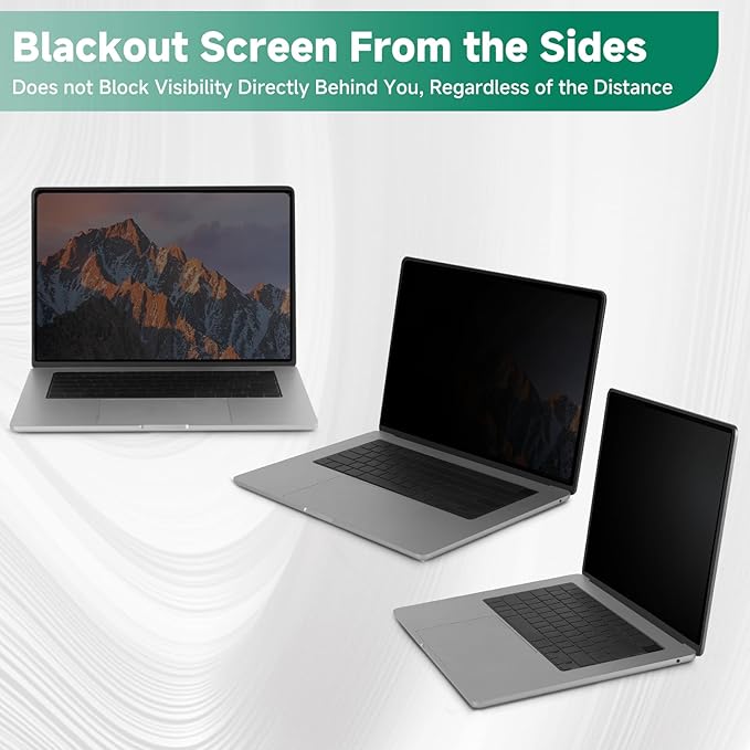 Nano-Suction Laptop Privacy Screen 13.3 Inch 16:9, Removable Screen Privacy Shield for Laptop, Anti Glare, Anti Bule Light, Screen Protector for Lenovo HP Dell Acer Asus Thinkpad