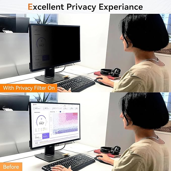 [5-Pack] 34 Inch Computer Privacy Screen for 21:9 Widescreen Monitor, Anti Glare Anti-UV Eye Protection Desktop PC LED Monitor Filter, Removable Anti-Scratch Screen Film 34in