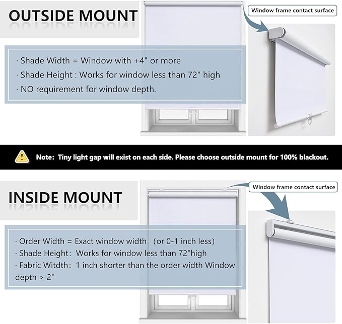 Cordless Roller Shades Blackout Blinds