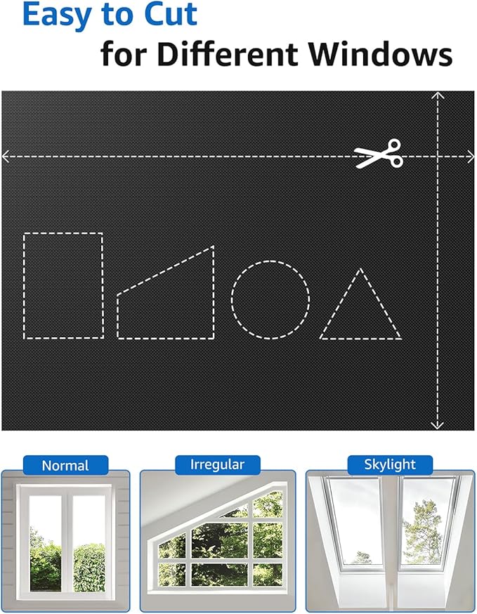Sumobaby Blackout Curtains Portable 48" Wx48 H, No Drill Black Out Window Cover