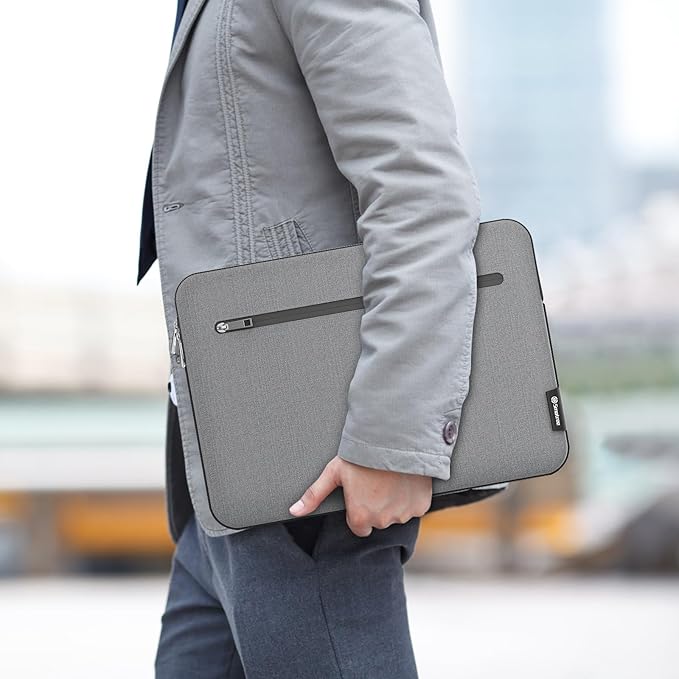Smatree SlimPro Laptop Sleeve Case for 16 inch HP EliteBook 660/665/865/860 G11, for 16 inch EliteBook 6/8 G1i/G1a, Case with Accessory Pocket, Patented Super-Corner Design, Light Grey (S619LG)