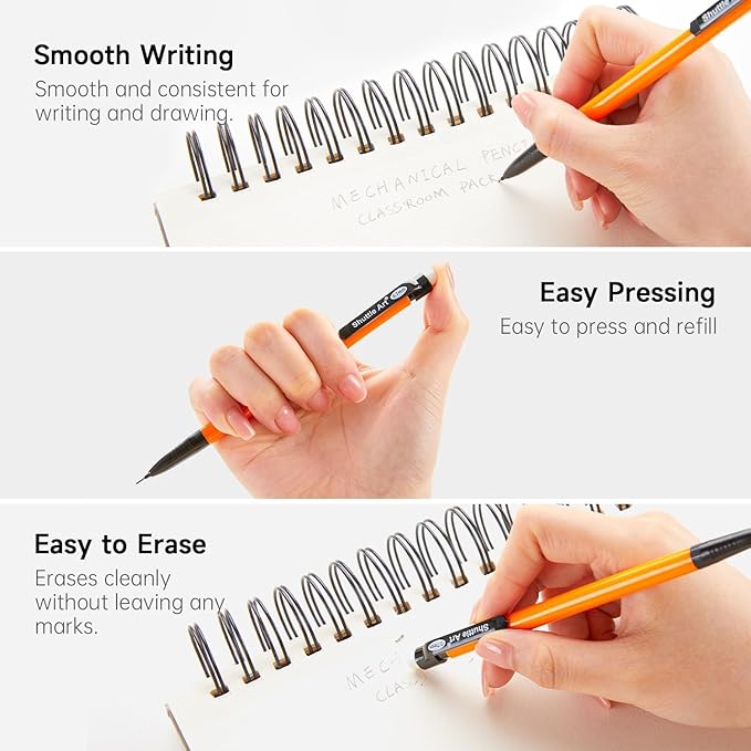 Shuttle Art Mechanical Pencils, 84 Pack Bulk Mechanical Pencils 0.7mm Medium Point, HB #2 Lead, Assorted Barrels, Office School Supplies