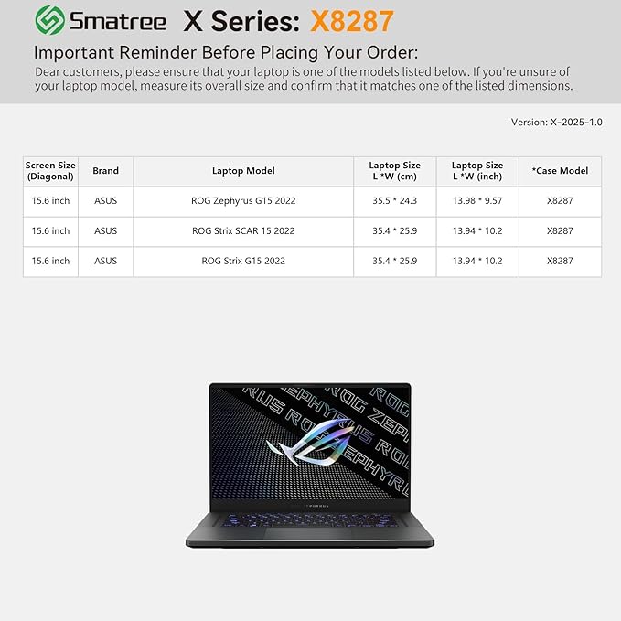 Smatree Hard EVA Protective Sleeve Case Compatible for 15.6 inch ASUS ROG Strix Scar 15(2022) G533,for ASUS ROG Strix G15 2022 G513,2021 ROG Strix Scar 15, Predator Triton 16 Slim Bag,Green(X8287G)