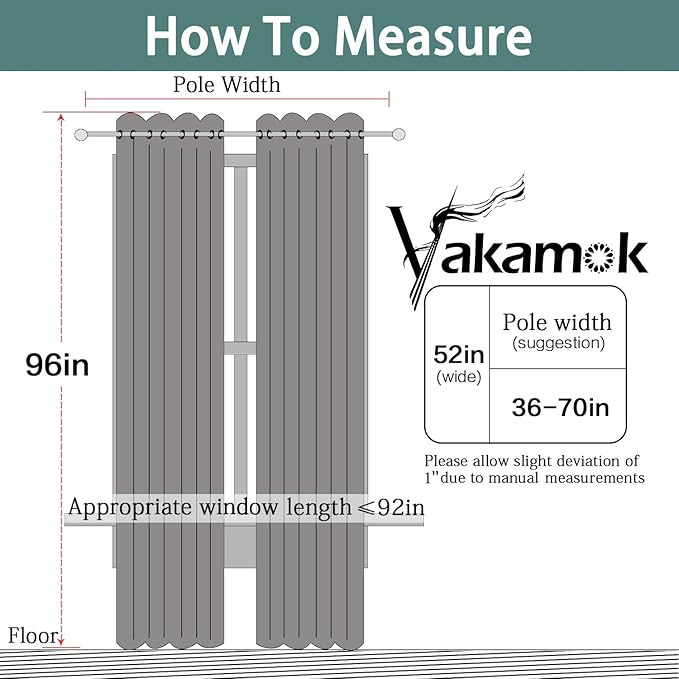 Yakamok 2 Thick Layers Completely Blackout Window Treatment Thermal Insulated