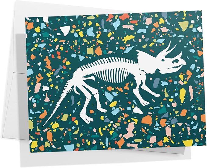 Twigs Paper - Assorted Dinosaur Greeting Cards - Stationery Cards with Envelopes - Thank You Card - Blank Note Cards - Greeting Cards for All Occasions - Made in USA (5.5 x 4.25, Set of 12)