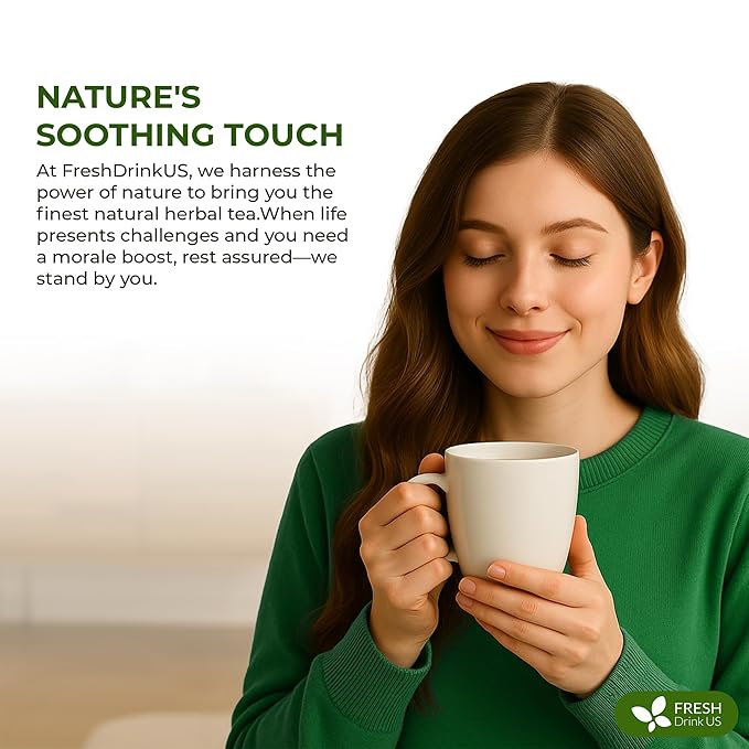 FreshDrinkUS, Memory Brain Booster Herbal Tea – 40 Tea Bags – Ginkgo Biloba, Gotu Kola, Lion's Mane & MCT Coconut Oil – Smooth, Earthy Flavor – Caffeine-Free – Daily Herbal Blend for Anytime Use