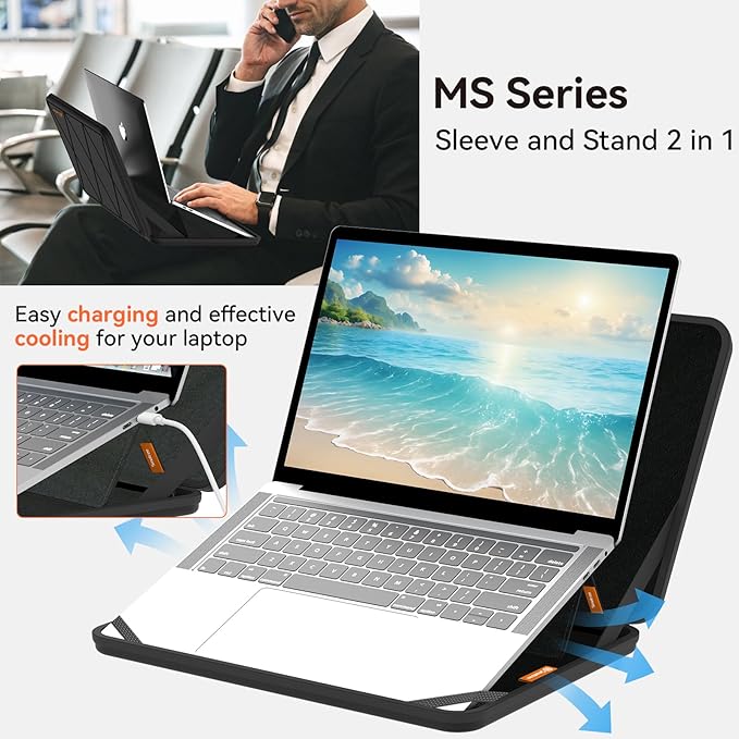 Smatree MS85T Hard EVA Protective Sleeve Case with Stand Compatible for 16 inch Acer Swift Edge 16 Laptop - SFA16-41-R6YS Waterproof Sleeve