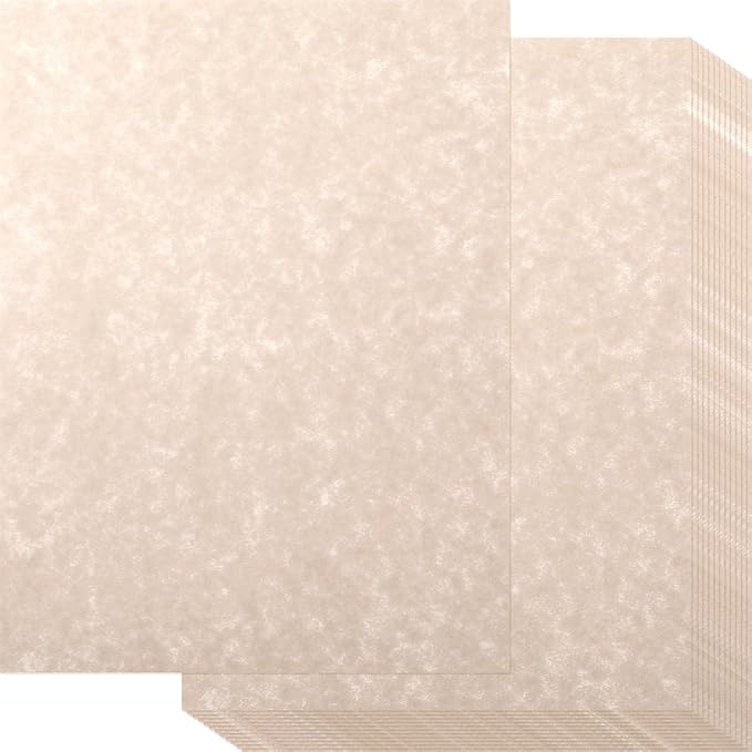 Epakh 300 Pcs Old Age Parchment Paper 8.5 x 11 Inch Standard Letter Vintage Colored Old Parchment Double Side Printing Paper (Dark Beige)