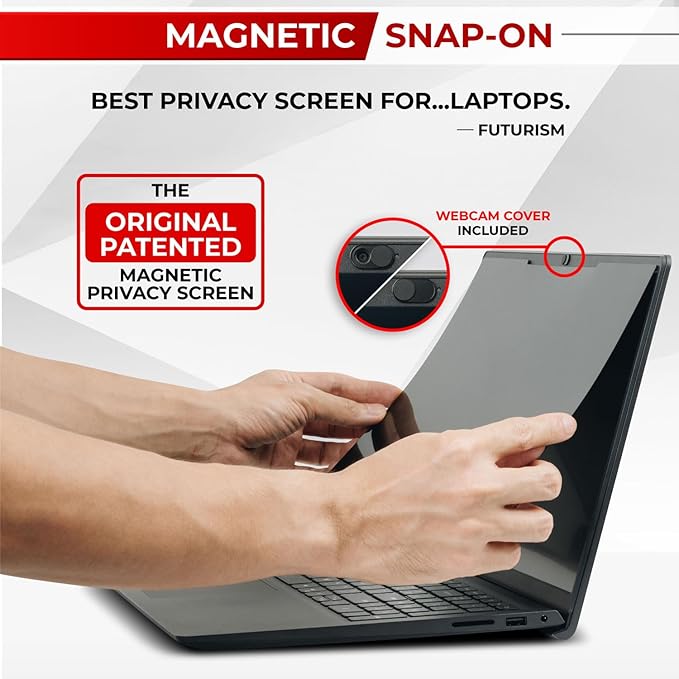 SightPro Magnetic Laptop Privacy Screen 15.6 Inch 16:9 - Removable Computer Privacy Filter Shield and Protector