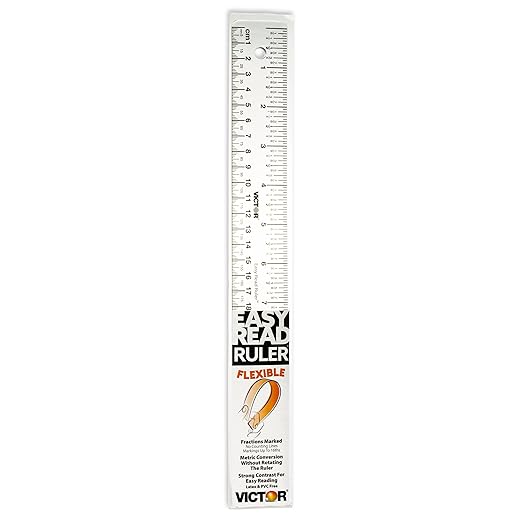 12 Inch Easy Read Ruler, Clear Flexible, Bendable, Shatterproof, Ruler (12 Pack)