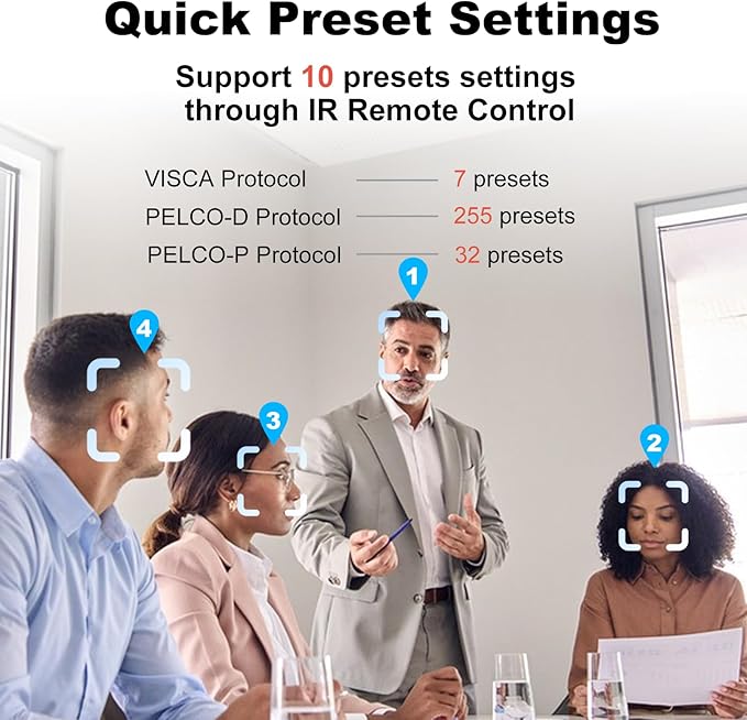 zowietek 4K Native NDI|HX3(Certified) PTZ Camera PoE, 18X Optical Zoom, Simultaneous HDMI & SDI outputs, RTSP/RTMP(s)/SRT, Standalone IP Live Streaming for Meeting, Church, Event, Teaching