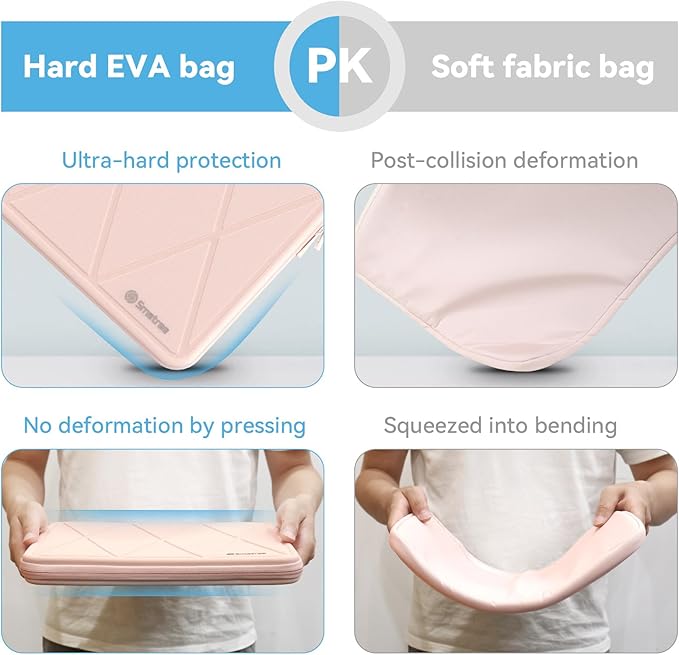 Smatree Hard EVA Protective Sleeve Compatible for 14 inch ASUS Chromebook Plus C425, for Zenbook 14 UM425QA/UX425, Waterproof and Anti-Shock Sleeve Case, Pink (X8039TP)