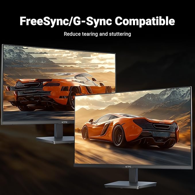 KTC 24 Inch FHD 1080P 100Hz Computer Monitor, VA Panel FreeSync PC Gaming Monitor, HDMI VGA Ports, HDR, 4000：1 Contrast, LowBlue Mode, Ergonomic Tilt Eye Care for Home Office