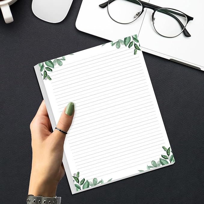 (3-Pack) Letter Size Lined Refill Paper, 3-Hole Punched Ruled Filler Paper, 300Sheets / 600Pages Loose-Leaf Line Paper, 100gsm White Paper, 8.5'' x 11'', Leaf
